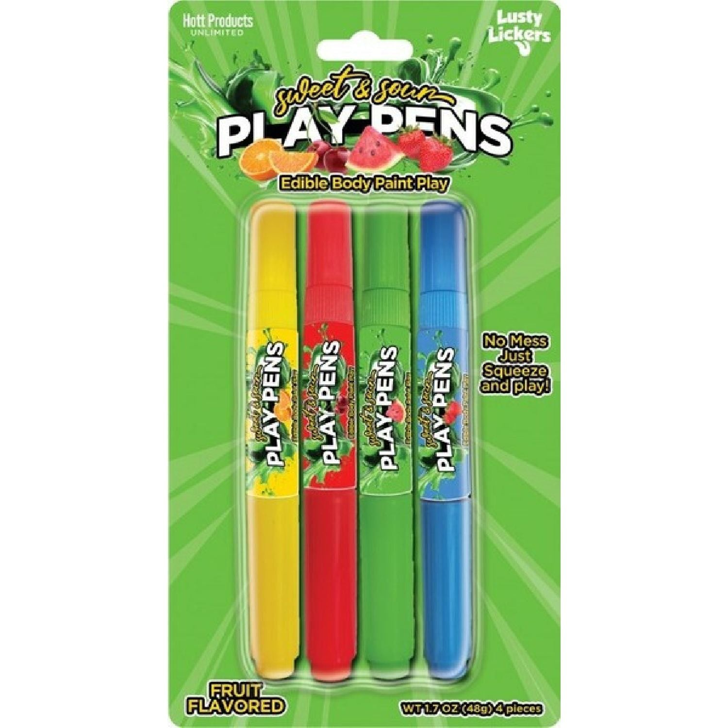 Hott Products Unlimited - Lusty Lickers Sweet & Sour Play Pens | Edible Body Paint Play