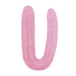 Hi-Rubber - 17.7 Inch Double Penetration Dildo | Pink