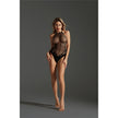 Love In Leather - High Neck Fishnet Bodysuit | One Size