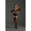 Love In Leather - Floral Stocking Dress w/ Garter | One Size