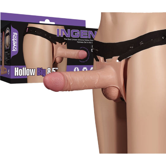 Lovetoy - Ingen Hollow Big 8.5" Strap-on | Hollow Silicone Strap-on Dildo
