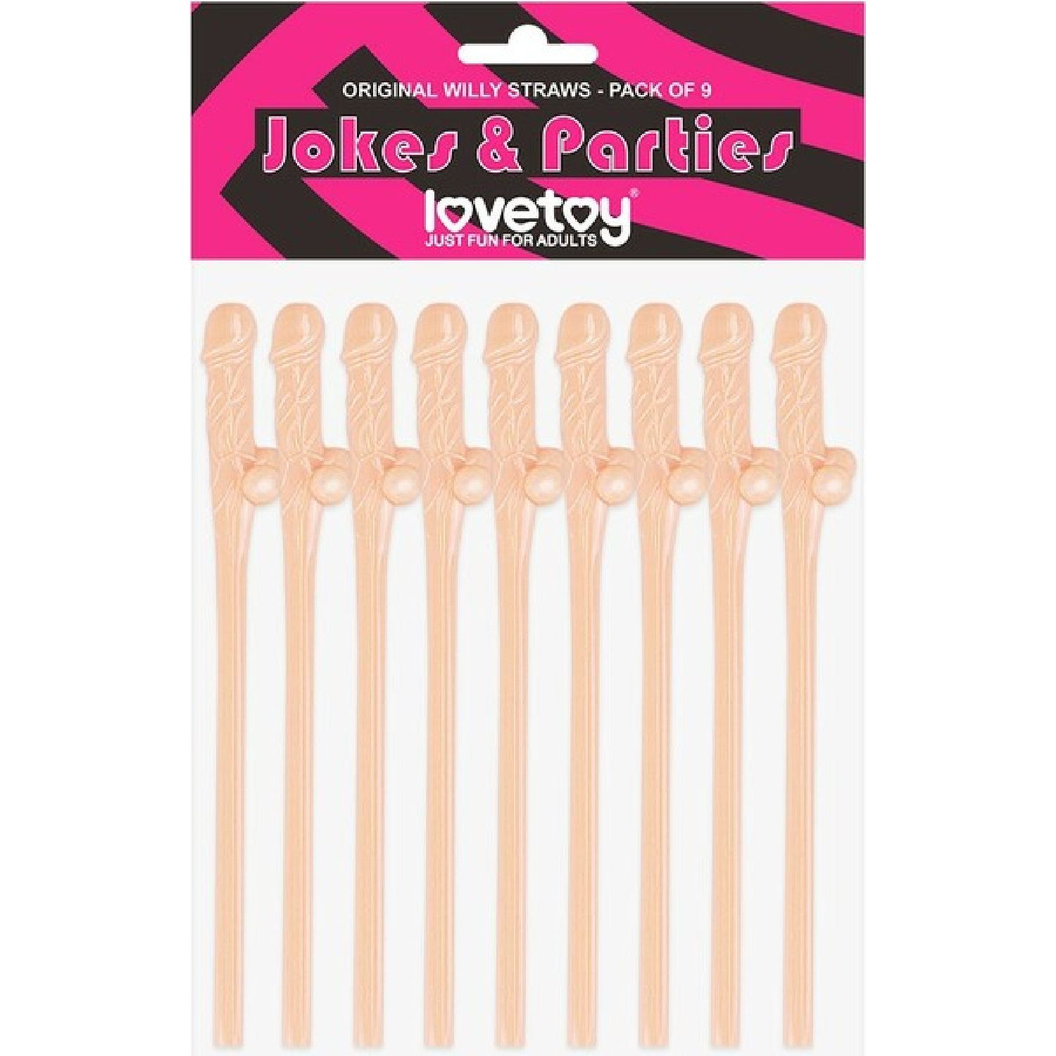 Lovetoy – Jokes & Parties Pack of 9 | Dicky Straws