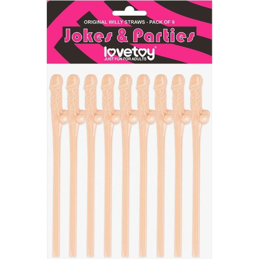 Lovetoy – Jokes & Parties Pack of 9 | Dicky Straws