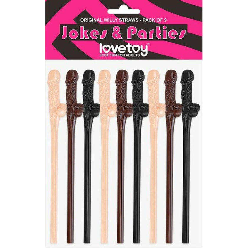 Lovetoy – Jokes & Parties Pack of 9 | Dicky Straws