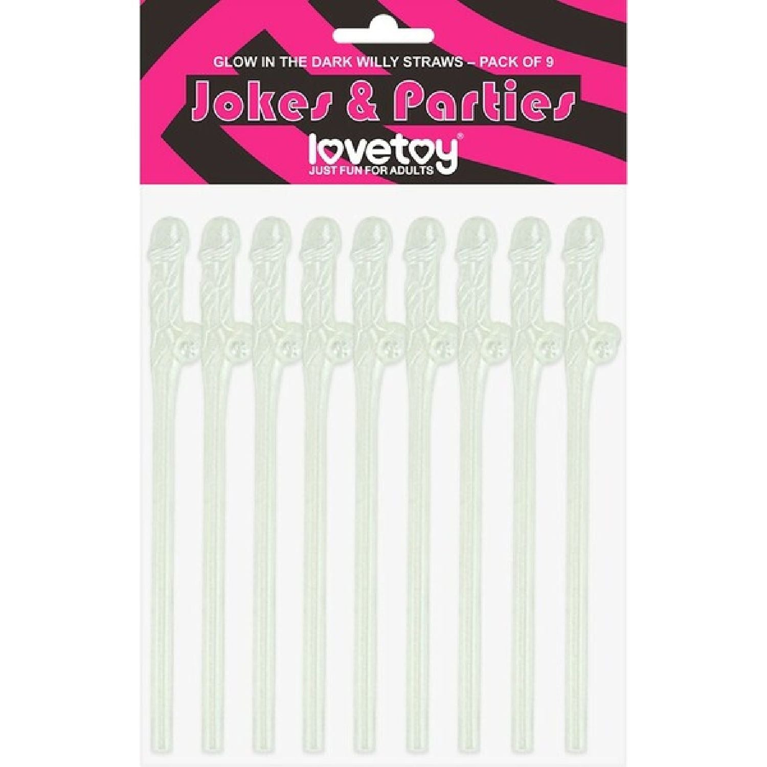 Lovetoy – Jokes & Parties Pack of 9 | Dicky Straws