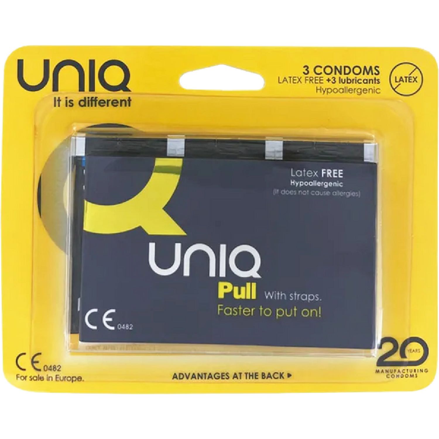 GLYDE – Uniq Pull Condoms (3 Pack) | Non-Latex Condoms