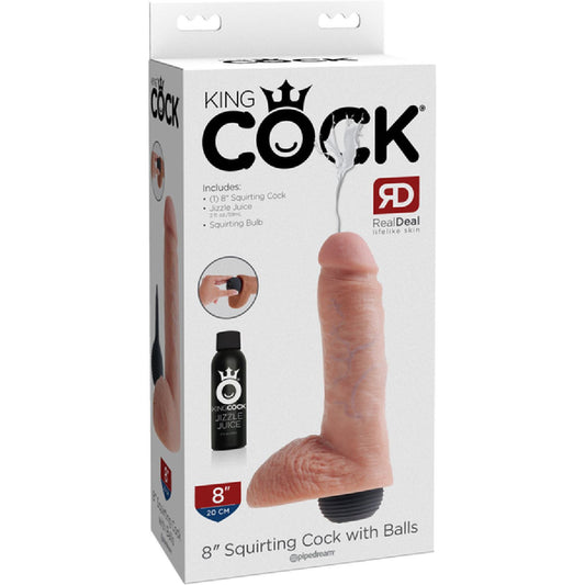 Pipedream - King Cock 8" Squirting Cock With Balls | Squirting Dildo