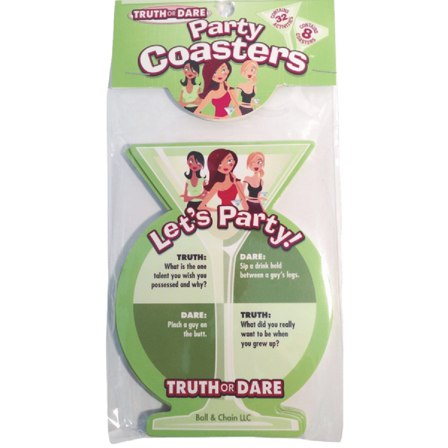 Ball & Chain - Truth or Dare Party Coasters | Adult Party Game