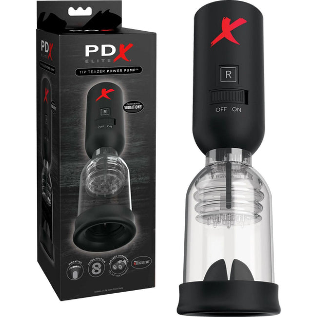Pipedream - PDX Elite Tip Teazer Power Pump | Vibrating Penis Head Pump