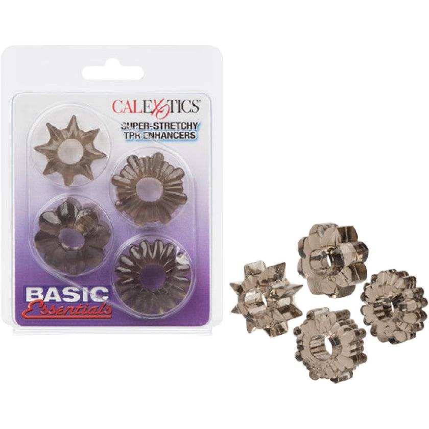 CalExotics - Basic Essentials Super-stretchy TPR Enhancers | Cockring Set