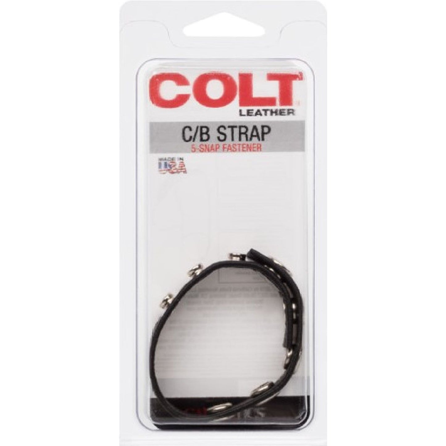 COLT® by CalExotics - Leather C/B Strap 5-Snap Fastener | Adjustable Cock Ring