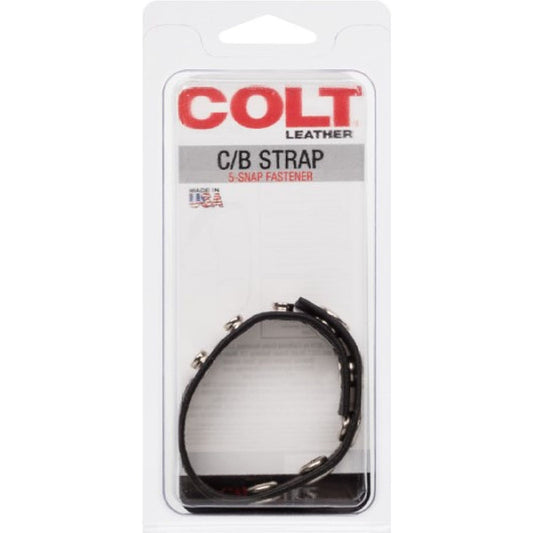 COLT® by CalExotics - Leather C/B Strap 5-Snap Fastener | Adjustable Cock Ring