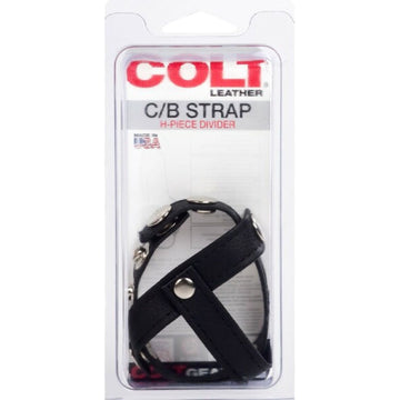 COLT® by CalExotics - Leather C/B Strap H-Piece Divider | Adjustable Cock & Ball Strap