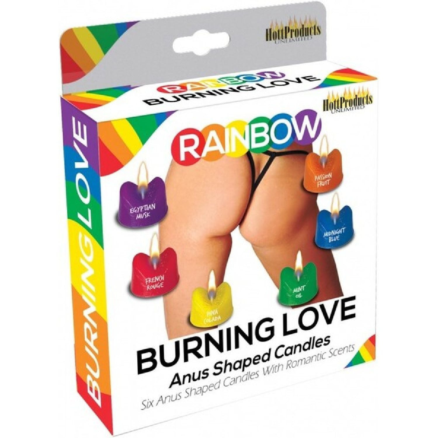 Hott Products Unlimited - Rainbow Burning Love Candles | Scented Candles