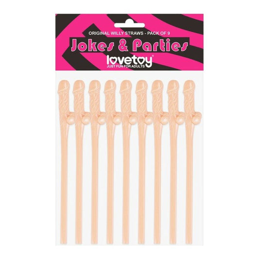 Jokes & Parties - Willy Straws | 9 Pack