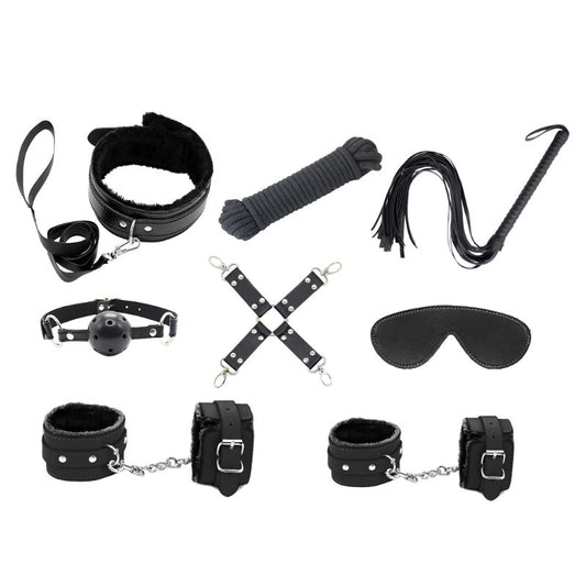 Love In Leather - 9 Piece Bondage Kit