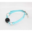 Love In Leather - Turquoise Faux Leather Gag With Solid Rubber Ball | Lock Included