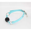 Love In Leather - Turquoise Faux Leather Gag With Solid Rubber Ball | Lock Included