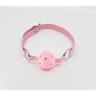 Love In Leather - Breathable Faux Leather Gag | Pink Plastic Ball