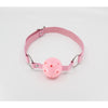 Love In Leather - Breathable Faux Leather Gag | Pink Plastic Ball