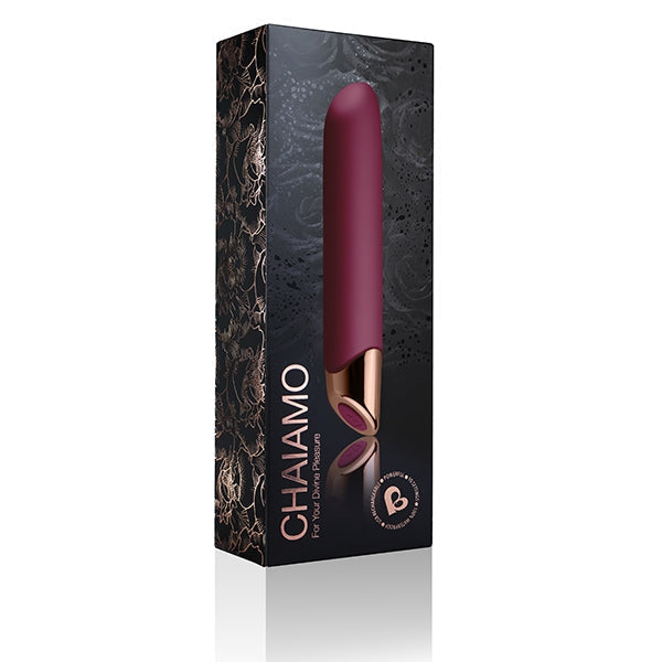 Rocks Off - Chaiamo Burgundy Slim Vibrator | Black