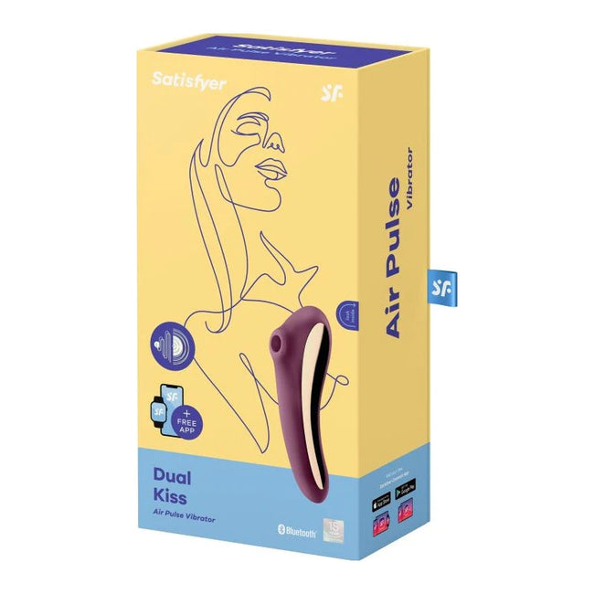 Satisfyer – Dual Kiss Wine Red | Double-Sided Air-Pulse Vibrator