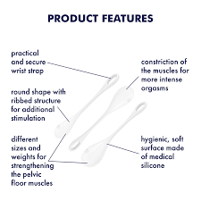 Satisfyer – Yoni Power Balls 1 White | Pelvic Floor Training Ben Wa Ball Set