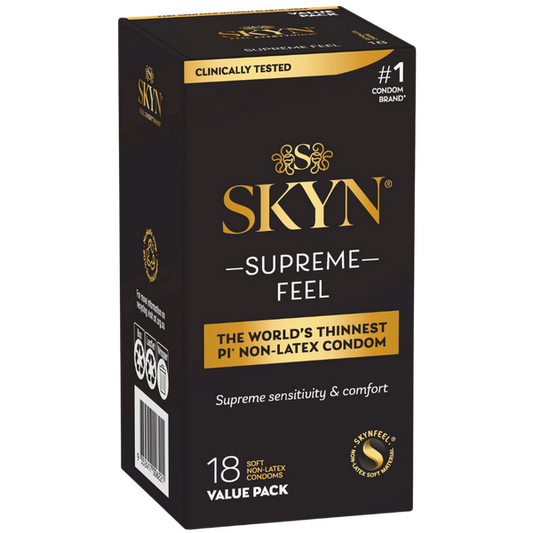 LifeStyles – 18 Pack SKYN Supreme Feel | Non-Latex Condoms