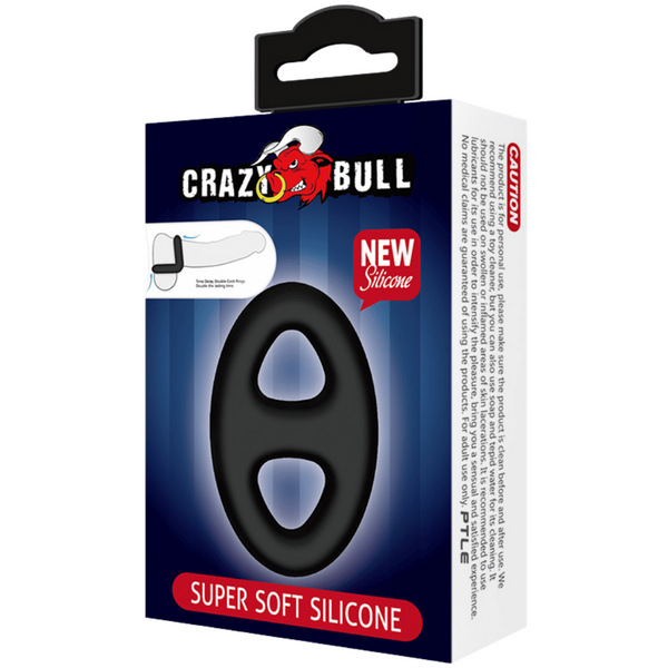 Pretty Love - Crazy Bull Super Soft Silicone Cockring - The Oval | Cock & Ball Ring