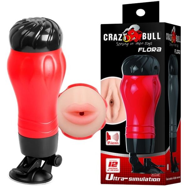 Pretty Love - Crazy Bull Flora Mouth | Vibrating Male Masturbator