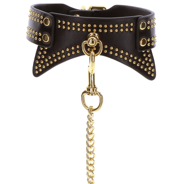 Scala – Vouge Taboom Studded Collar and Leash | BDSM Collar & Leash