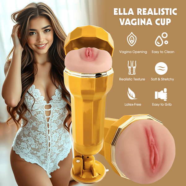 Mx – Ella | Realistic Vagina Vibrating Cup