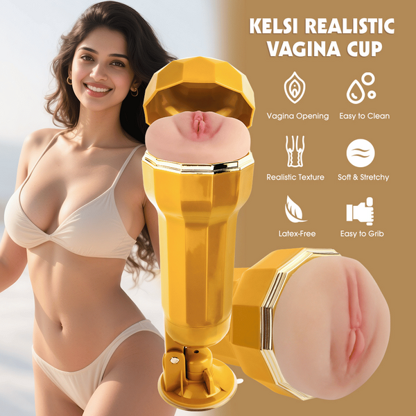 Mx – Kelsi | Realistic Vagina Vibrating Cup
