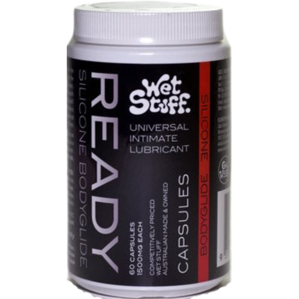 Wet Stuff Ready Silicone Bodyglide Caps – 60/Jar | Silicone Lubricant Capsules