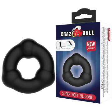 Pretty Love - Crazy Bull Super Soft Silicone Cockring - 3 Bead | Cock Ring