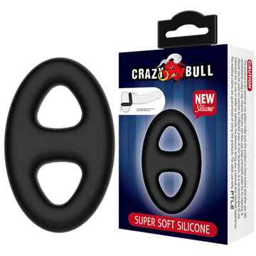 Pretty Love - Crazy Bull Super Soft Silicone Cockring - The Oval | Cock & Ball Ring