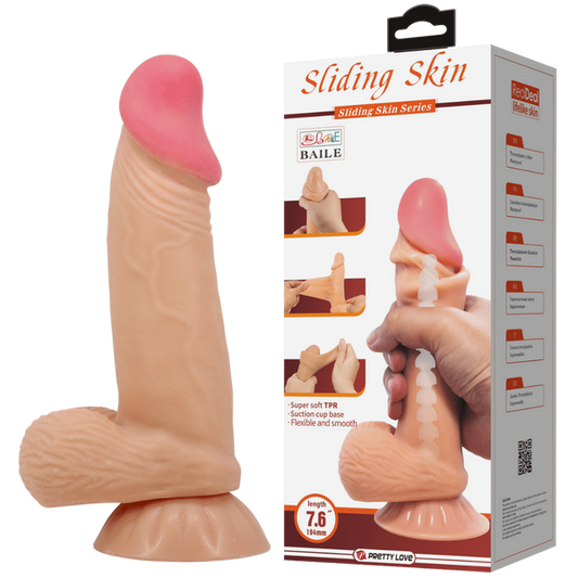 Pretty Love - Sliding Skin Series 7.6" Dong | Realistic Dildo