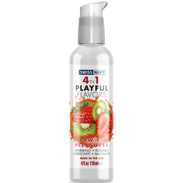 Swiss Navy – 4-In-1 Playful Flavors | Multi-Purpose Lubricant & Edible Gel
