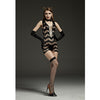 Love In Leather -  Chevron V Neck Stocking Dress | One Size