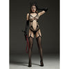 Love In Leather -  Fishnet Bodysuit w/ Garter Stockings | One Size