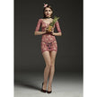 Love In Leather - Pink Art Deco Design Stocking Dress | One Size