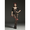 Love In Leather - Micro Fishnet Top w/ Garter stockings | One Size