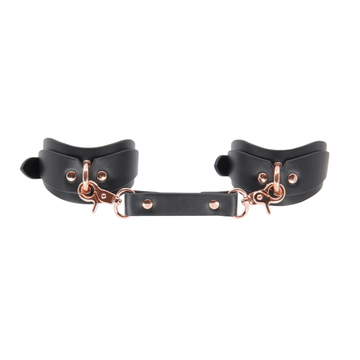 Love In Leather - Rose Gold Shaped Ankle Cuffs | Premium Faux Leather