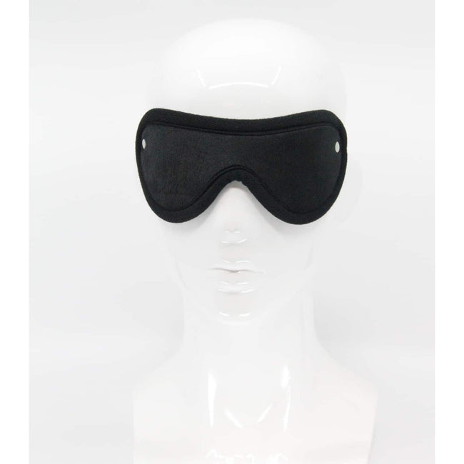 Love In Leather - Soft Faux Fur Blindfold | Black