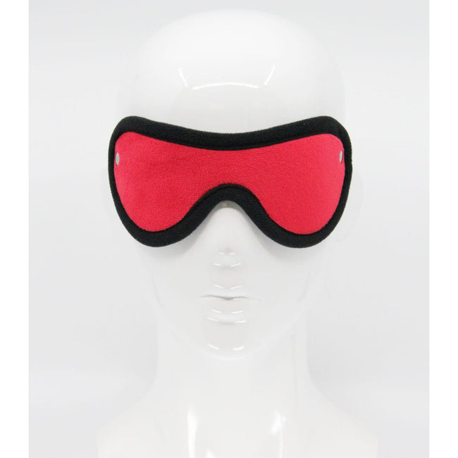 Love In Leather - Soft Faux Fur Blindfold | Red