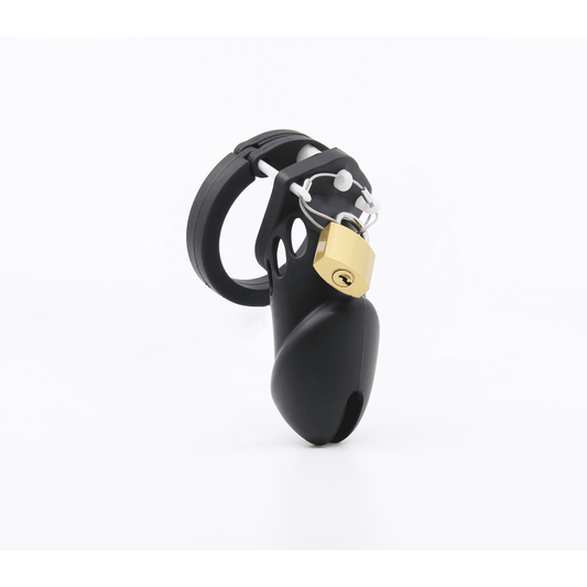Love In Leather - Silicone Cock Cage | Long Black