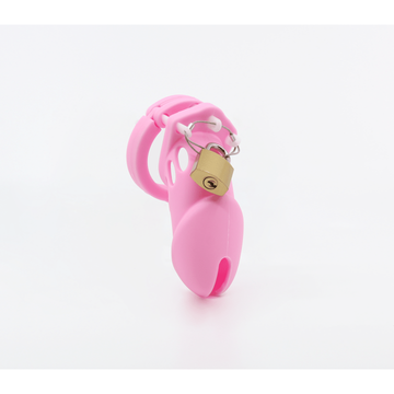 Love In Leather - Silicone Cock Cage | Long Pink