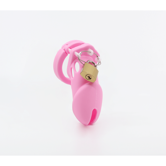 Love In Leather - Silicone Cock Cage | Long Pink