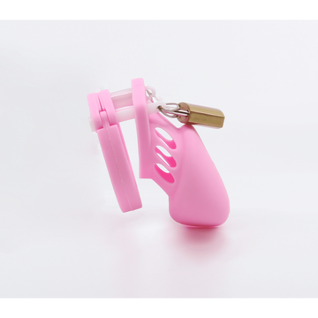 Love In Leather - Silicone Cock Cage | Short Pink