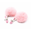 Love In Leather - Pink Pom Pom Nipple Clamps | Alligator Clip